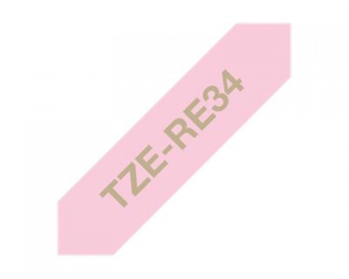 BROTHER textile tape gold&sol;pink 12mm&sol;4m