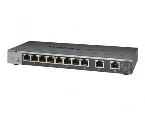 NETGEAR web Switch GS110EMX-100PES 8 Port 10&sol;100&sol;1000 Mbit&sol;s 2x 10GB&sol;s Multi-Gig Port