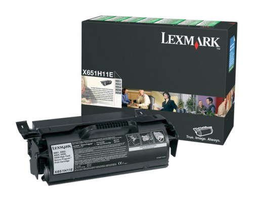 LEXMARK X651&comma; X652&comma; X654&comma; X656&comma; X658&comma; tonercartridge zwart high capacity 25&period;000 paginas 1-pack return program
