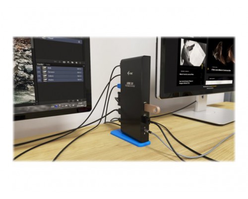 I-TEC USB 3&period;0 Dual Docking Station 1x DVI 1x HDMI 2048x1152 Px GLAN 2x USB 3&period;0 4x USB 2&period;0 Hub Audio 1x USB w&period; BC1&period;2