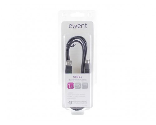 EWENT EW9624 USB 2.0 Extension Cable 1.8 Meter