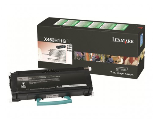 LEXMARK X463&comma; X464&comma; X466 tonercartridge zwart high capacity 9&period;000 pagina s 1-pack return program