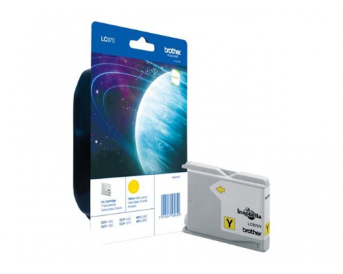 BROTHER LC-970 inktcartridge geel standard capacity 300 paginas 1-pack blister zonder alarm