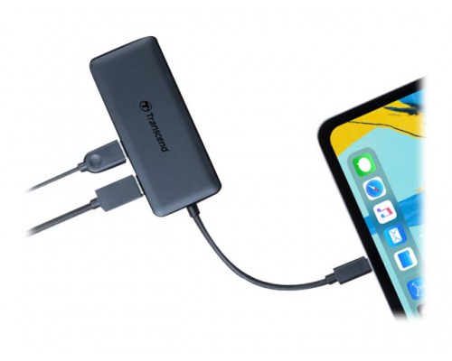 TRANSCEND 6-in 1 Port Hub PD SD&sol;MicroSD Reader USB 3&period;1 Gen 2 Type C