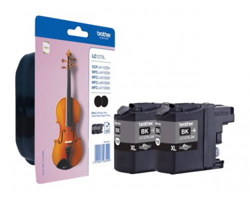 BROTHER LC-127XLBKBP2DR Twin Pack Blistertintenset
