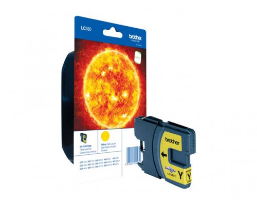 BROTHER LC-980 inktcartridge geel standard capacity 5&period;5ml 260 pagina s 1-pack blister zonder alarm