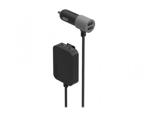 GRIFFIN PowerJolt Quad - 4 Port Car Charger - Black/Grey