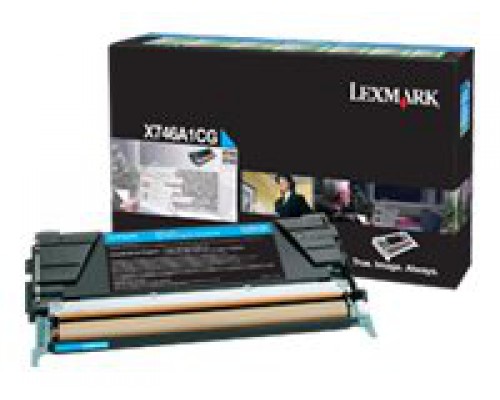 LEXMARK X746&comma; X748 7K tonercartridge cyaan standard capacity 7&period;000 paginas 1-pack With returnprogram