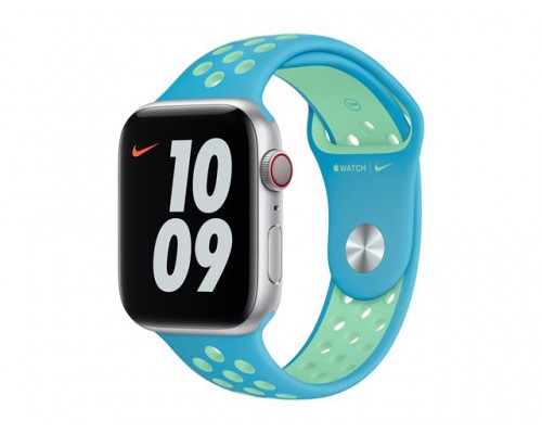 APPLE 44mm Chlorine Blue/Green Glow Nike Sport Band - Regular