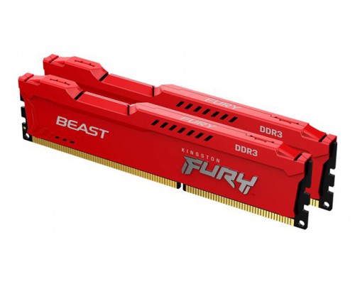 KINGSTON 16GB 1866MHz DDR3 CL10 DIMM Kit of 2 FURY Beast Red