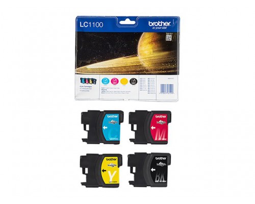 BROTHER LC-1100 inktcartridge zwart en drie kleuren standard capacity zwart&colon; 9&period;5ml&comma; kleur&colon; 7&period;5ml zwart&colon; 450p&comma; kleur&colon; 325 pagina