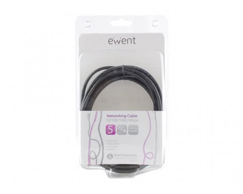 EWENT EW9527 Networking Cable 5 Meter Black