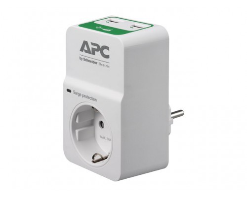 APC Essential SurgeArrest 1 Outlet 230V 2 Port USB Charger Russia