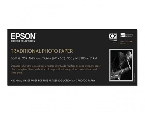 EPSON S045107 Traditional photo paper inktjet 300g/m2 1626mm x 15m 1 rol 1-pack
