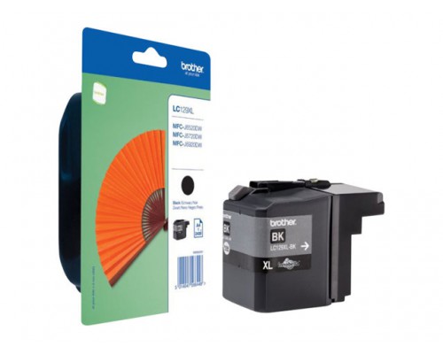 BROTHER LC-129XLBKBP inktcartridge zwart extra high capacity 2&period;400 pagina s 1-pack blister zonder alarm