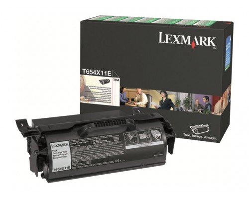 LEXMARK T654 tonercartridge zwart extra high capacity 36&period;000 pagina s 1-pack return program
