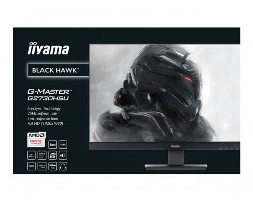 IIYAMA G-MASTER G2730HSU-B1 27inch 1920x1080 TN LED Bl USB-Hub &lpar;2xOut&rpar; Speakers DP&sol;HDMI&sol;VGA 1ms Black