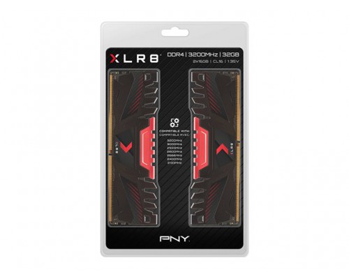 PNY XLR8 32GB Kit 2x16GB DDR4 PC4-25600 3200Mhz DIMM RETAIL Desktop Memory