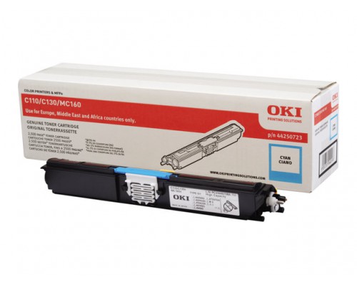 OKI C110&comma; C130 tonercartridge cyaan high capacity 2&period;500 pagina s 1-pack