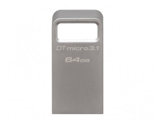 KINGSTON 64GB DTMicro USB 3&period;1&sol;3&period;0 Type-A metal ultra-compact flash drive