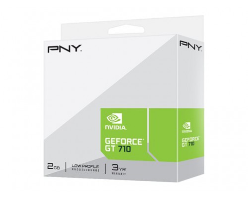 PNY GeForce GT 710 2GB GDDR5 PCIe Express 2&period;0 HDMI Dual-link DVI-D VGA Single Fan Graphics Card