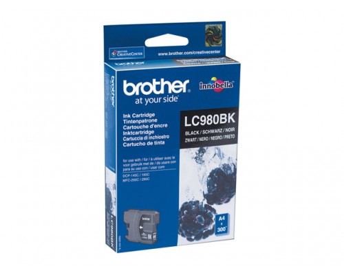 BROTHER LC-980 inktcartridge zwart standard capacity 6ml 300 paginas 1-pack