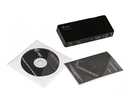 I-TEC USB 3&period;0 Advance Travel Docking Station HDMI or VGA Full HD&plus; 2048x1152 1xUSB3&period;0 Gigabit Ethernet for Notebook Tablet