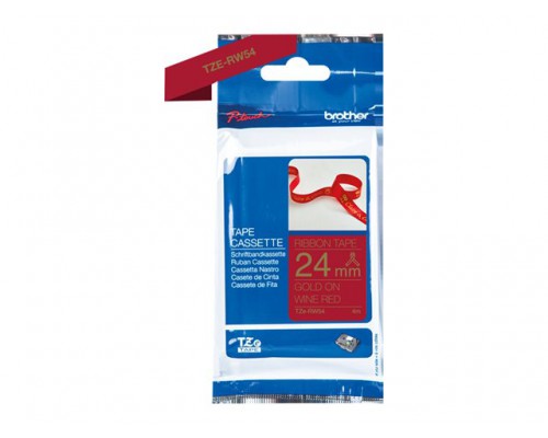 BROTHER P-Touch 24mm wind red&sol;gold ribbon tape