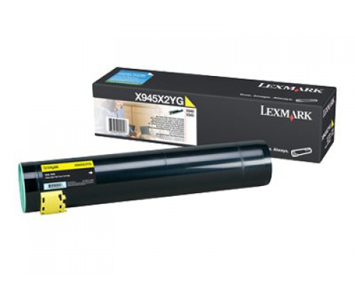 LEXMARK X940e&comma; X945e tonercartridge geel standard capacity 22&period;000 pagina s 1-pack