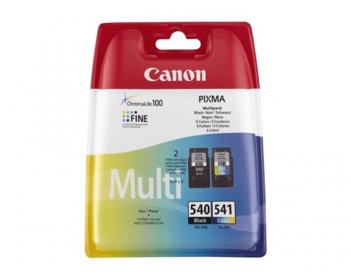 CANON PG-540 &sol; CL-541 inktcartridge zwart en kleur standard capacity multipack blister with security