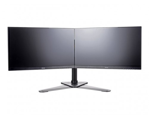 IIYAMA DS1002D-B1 Dual-Monitor table bracket with foot for Displays 10-30Zoll VESA 75x75 mm oder 100x100 mm weight 10 Kg