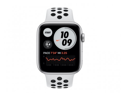 APPLE Watch Nike Series 6 GPS 44mm Silver Aluminium Case with Pure Platinum/Black Nike Sport Band Regular