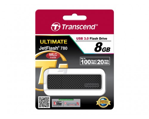 TRANSCEND JetFlash 780 8GB - USB3&period;0 - USB stick - Dual Channel Read up to 210MB&sol;s en Write up to 140MB&sol;s