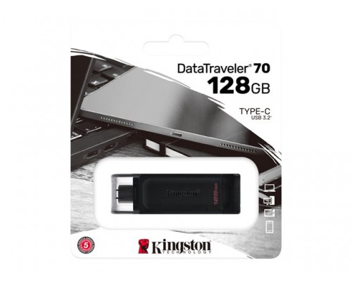 KINGSTON 128GB USB-C 3&period;2 Gen1 DataTraveler 70