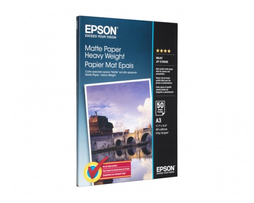 EPSON S041261 Matte heavyweight paper inktjet 167g&sol;m2 A3 50 sheets 1-pack