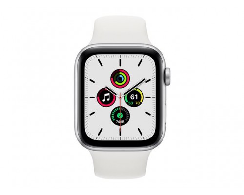 APPLE Watch SE GPS 44mm Silver Aluminium Case with White Sport Band Regular