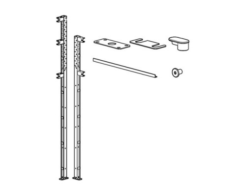 APC HyperPod Frame Vertical Post x2 Short Frame