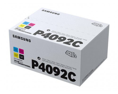 SAMSUNG CLT-P4092C&sol;ELS 4-pk CYMK Toner Cr