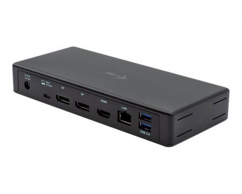 I-TEC USB-C&sol;Thunderbolt 3 Triple Display Docking Station 2x DP 1x HDMI 1x GLAN 3x USB 3&period;1 Gen2 1x USB-C Data 1x Audio&sol;Mic 85W PD KL