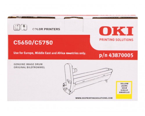 OKI C5650&comma; C5750 drum geel standard capacity 20&period;000 pagina s 1-pack