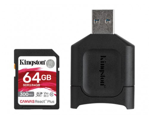 KINGSTON 64GB SDXC React Plus SDR2 &plus; MLP SD Reader