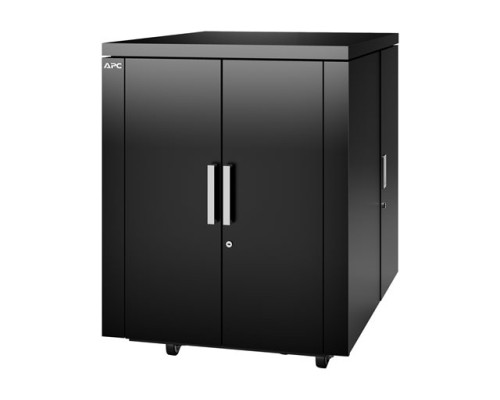 APC NetShelter CX 18U Secure Soundproof Server Room in a Box Enclosure Shock Packaging Black