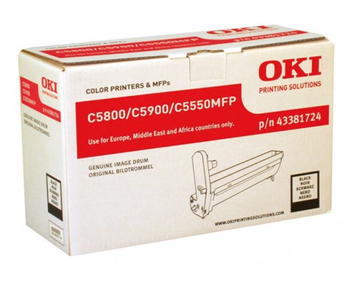 OKI C5800&comma; C5900&comma; C5550MFP drum zwart standard capacity 20&period;000 pagina s 1-pack