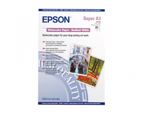 EPSON S041352 Matte papier waterkleur inktjet 190g&sol;m2 A3&plus; 20 sheets 1-pack
