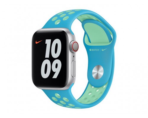 APPLE 40mm Chlorine Blue/Green Glow Nike Sport Band - Regular
