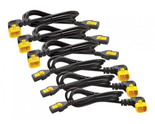 APC AP8706R-WW APC Power Cord Kit 6 ea Locking C13 to C14 90 Degree 1.8m
