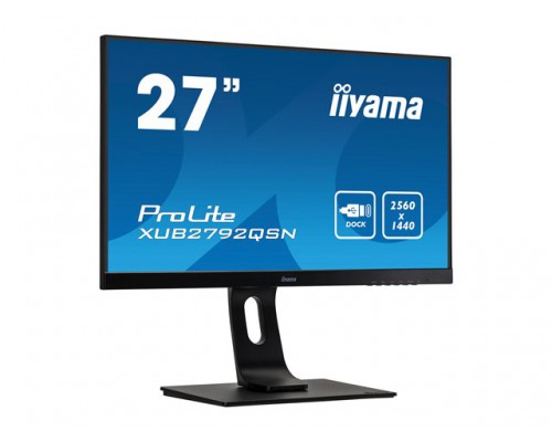 IIYAMA PROLITE XUB2792QSN-B1 27inch IPS LED WQHD 16&colon;9 75Hz 1000&colon;1 350cd&sol;m2 4ms HDMI DP