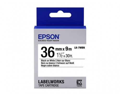 Epson LK-7WBN Label Cartridge Standaard Zwart &sol; Wit 36mm &lpar;9m&rpar;