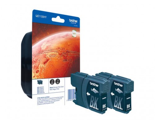 BROTHER BLISTER PACK 2 NOIRES HTE CAPACITE POUR DCP6690CW&comma; MFC-5890CN-6490CW 6890CW