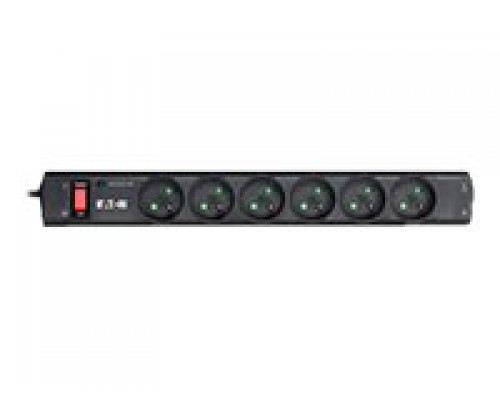 EATON Power Surge Socket 10A Protection Strip 6 outlets FR with Tel &sol; Internet line protection